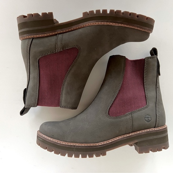 Timberland Courmayeur Valley Chelsea Boots in Olive Nubuck, Size 11 - Picture 8 of 14